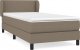 vidaXL vidaXL Łóżko kontynentalne z materacem, taupe, tkanina, 90x190 cm 2