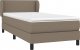 vidaXL vidaXL Łóżko kontynentalne z materacem, taupe, tkanina, 90x190 cm 3