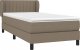 vidaXL vidaXL Łóżko kontynentalne z materacem, taupe, tkanina, 90x190 cm 3