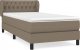 vidaXL vidaXL Łóżko kontynentalne z materacem, taupe, tkanina, 90x190 cm 2