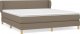 vidaXL vidaXL Łóżko kontynentalne z materacem, taupe, tkanina, 180x200 cm 2