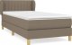 vidaXL vidaXL Łóżko kontynentalne z materacem, taupe, tkanina, 80x200 cm 2