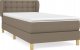 vidaXL vidaXL Łóżko kontynentalne z materacem, taupe, tkanina, 80x200 cm 2