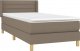 vidaXL vidaXL Łóżko kontynentalne z materacem, taupe, tkanina, 90x190 cm 3