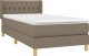vidaXL vidaXL Łóżko kontynentalne z materacem, taupe, tkanina, 90x190 cm 3