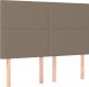 vidaXL vidaXL Łóżko kontynentalne z materacem, taupe, tkanina, 140x200 cm 6