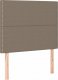 vidaXL vidaXL Łóżko kontynentalne z materacem, taupe, tkanina, 90x200 cm 6