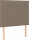 vidaXL vidaXL Łóżko kontynentalne z materacem, taupe, tkanina, 90x190 cm 6