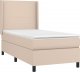 vidaXL vidaXL Łóżko kontynentalne, materac i LED cappuccino 100x200 cm 3