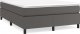 vidaXL vidaXL Łóżko kontynentalne, szare, 140x190 cm, obite sztuczną skórą 2