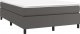 vidaXL vidaXL Łóżko kontynentalne, szare, 140x190 cm, obite sztuczną skórą 3