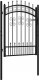 vidaXL vidaXL Furtka z grotami, czarna, 103x175 cm, malowana proszkowo stal 2