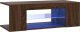 vidaXL vidaXL Szafka TV z oświetleniem LED, brązowy dąb, 90x39x30 cm 2