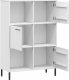 vidaXL vidaXL Regał OSLO, metalowe nóżki, biały, 90x35x128,5 cm, drewno 4