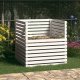 vidaXL Kompostownik, biały, 100x100x102 cm, lite drewno sosnowe 1