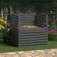 vidaXL Kompostownik, szary, 100x100x102 cm, lite drewno sosnowe 1