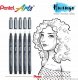 Cienkopis Pentel PointLiner 0.05mm czarny 6