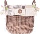 WickerPL Doniczka z uszami szarzona okrągły kosz z obszyciem 25 H23 28 H28 cm 1