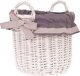 WickerPL Doniczka z uszami wybielana okrągły kosz z obszyciem 25 H23 28 H28 cm 3