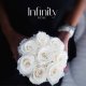 Infinity Rose Flower Box prawdziwe białe róże wieczne naturalne 3