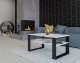 Topeshop STOLIK KAWOWY Z PÓŁKĄ ŁAWA MODERN 1P BIEL CZERŃ 6