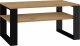 Topeshop STOLIK KAWOWY Z PÓŁKĄ ŁAWA MODERN 1P DĄB ARTISAN CZERŃ 1