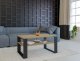 Topeshop STOLIK KAWOWY Z PÓŁKĄ ŁAWA MODERN 1P DĄB ARTISAN CZERŃ 4