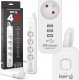 Kerg Urządz. zas.-zabezpiecz. KERG z wyłącznikiem-4 gniazda-3USB-biało-szary-3m-16A-H05VV-F-3x1,5mm2 2