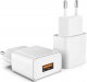 Ładowarka 4kom.pl Ładowarka sieciowa USB 2.4A 2400mAh 12W Single Fast Charger Biała 1