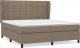 vidaXL vidaXL Łóżko kontynentalne z materacem, taupe, tkanina, 160x200 cm 2