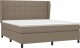vidaXL vidaXL Łóżko kontynentalne z materacem, taupe, tkanina, 160x200 cm 3