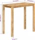vidaXL Stolik barowy, 112x55x108, lite drewno mango 8