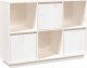 vidaXL Szafka, biała, 110,5x35x80 cm, lite drewno sosnowe 2