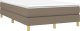 vidaXL Łóżko kontynentalne, kolor taupe, obite tkaniną, 120x200 cm 3