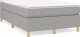vidaXL Łóżko kontynentalne, jasnoszare, obite tkaniną, 120x200 cm 2
