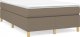 vidaXL Łóżko kontynentalne, kolor taupe, obite tkaniną, 120x200 cm 2