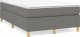 vidaXL Łóżko kontynentalne, ciemnoszare, obite tkaniną, 120x200 cm 2