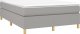 vidaXL Łóżko kontynentalne, jasnoszare, obite tkaniną, 140x200 cm 3