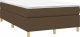 vidaXL Łóżko kontynentalne, ciemnobrązowe, obite tkaniną, 120x200 cm 3