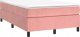 vidaXL Łóżko kontynentalne, różowa, 120x200 cm, tapicerowana aksamitem 3