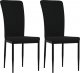 vidaXL Krzesła stołowe, 2 szt., czarne, obite aksamitem 2