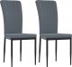 vidaXL krzesła stołowe, 2 szt., ciemnoszare, aksamitne 2
