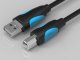 Kabel USB Vention USB-A - USB-B 1.5 m Czarny (VAS-A16-B150-F) 2