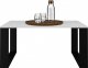Topeshop STOLIK KAWOWY ŁAWA SALON LOFT MODERN BIEL CZERŃ 1