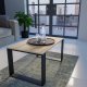 Topeshop STOLIK KAWOWY ŁAWA SALON LOFT MODERN DĄB SONOMA CZERŃ 2