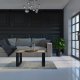 Topeshop STOLIK KAWOWY ŁAWA SALON LOFT MODERN DĄB SONOMA CZERŃ 4
