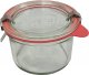 Wamar-Sosenka Zestaw Słoików WECK Pojemność 200 ml średnica 80mm 6 sztuk + Szklane wieka, zapinki, gumki 1