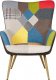 Beliani Fotel Z Podnóżkiem Patchwork Wielokolorowy Vejle! Lumarko! 4