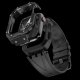 Kingxbar Kingxbar CYF140 2w1 pancerne etui Apple Watch SE, 6, 5, 4 (44 mm) ze stali nierdzewnej z paskiem czarne 1
