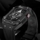 Kingxbar Kingxbar CYF140 2w1 pancerne etui Apple Watch SE, 6, 5, 4 (44 mm) ze stali nierdzewnej z paskiem srebrne 8